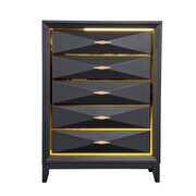 Black / gold dramatic stylish bed by Global additional picture 3