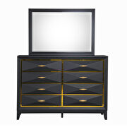 Black / gold dramatic stylish bed by Global additional picture 5