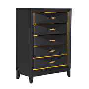 Black / gold dramatic stylish chest by Global additional picture 2