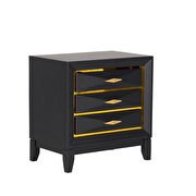 Black / gold dramatic stylish nightstand by Global additional picture 2
