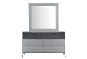 Dark grey stylish full bed w/ upholstered headboard by Global additional picture 6