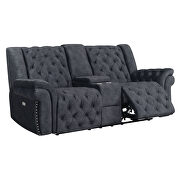 Granite polyester blend fabric tufted recliner sofa by Global additional picture 11