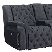 Granite polyester blend fabric tufted recliner sofa by Global additional picture 10