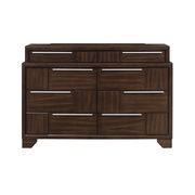 Brown finish casual style 8 drawer dresser by Global additional picture 3