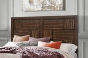 Brown finish casual style king size bed by Global additional picture 4
