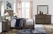 Weathered rustic finish casual style queen bed additional photo 2 of 8