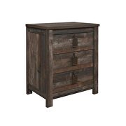 Weathered rustic finish casual style nightstand additional photo 2 of 2