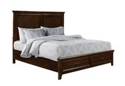 Dark walnut finish traditional full size bed by Global additional picture 2