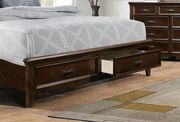 Dark walnut finish traditional kg size bed by Global additional picture 2
