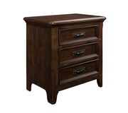 Dark walnut finish traditional nightstand by Global additional picture 2