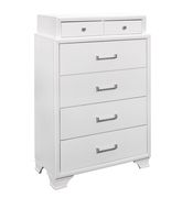 Rubberwood white storage bed w/ plenty of drawers by Global additional picture 2