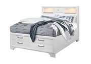 Rubberwood white storage bed w/ plenty of drawers by Global additional picture 8