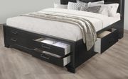 Rubberwood gray storage bed w/ plenty of drawers by Global additional picture 2