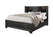 Rubberwood gray storage bed w/ plenty of drawers by Global additional picture 8