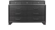 Rubberwood gray dresser w/ 9 drawers by Global additional picture 3