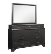 Rubberwood gray dresser w/ 9 drawers by Global additional picture 4