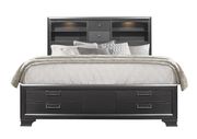 Rubberwood storage king bed w/ plenty of drawers by Global additional picture 4