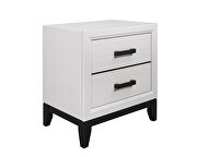 White contemporary style casual nightstand additional photo 3 of 2
