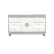 Silver/white contemporary style dresser by Global additional picture 2