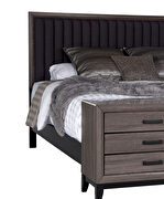 Foil gray / faux marble contemporary king bed by Global additional picture 3