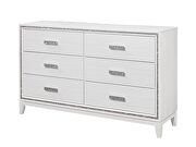 White dresser w/ led headboard and crystals by Global additional picture 2