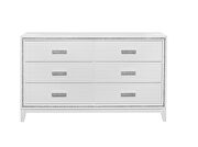 White dresser w/ led headboard and crystals by Global additional picture 4