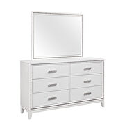 White dresser w/ led headboard and crystals by Global additional picture 5