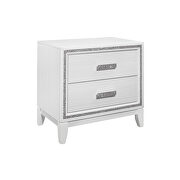 White night stand in glam style w/ crystals by Global additional picture 2