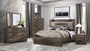 Dark oak finish traditional full bed by Global additional picture 4