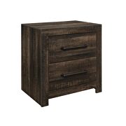 Dark oak finish traditional nightstand by Global additional picture 2