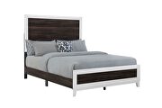 Modern farmstyle queen bed with dark oak inlay by Global additional picture 12