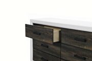 Modern farmstyle dresser with dark oak inlay by Global additional picture 5