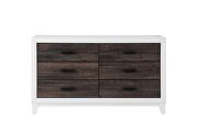 Modern farmstyle king bed with dark oak inlay by Global additional picture 7