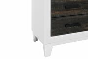 Modern farmstyle night stand with dark oak inlay by Global additional picture 3