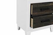 Modern farmstyle night stand with dark oak inlay by Global additional picture 4
