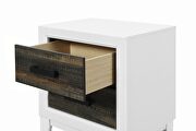 Modern farmstyle night stand with dark oak inlay by Global additional picture 6