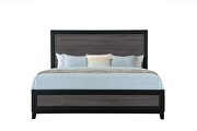 Modern farmhouse queen bed with gray inlay by Global additional picture 9
