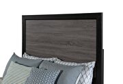 Modern farmhouse king bed with gray inlay by Global additional picture 7