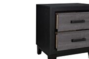 Modern farmhouse night stand with gray inlay by Global additional picture 3