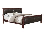 Simple casual style bed in merlot finish by Global additional picture 3