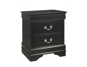 Simple casual style nightstand in black finish by Global additional picture 2
