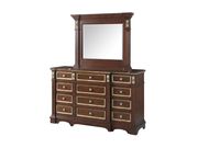 Cherry finish bed w/ drawers and tower storage by Global additional picture 2