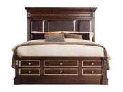 Cherry finish bed w/ drawers and tower storage by Global additional picture 7