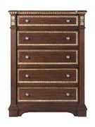 Cherry finish king bed w/ drawers and tower storage by Global additional picture 3