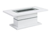 White coffee table with glass insert by Global additional picture 2
