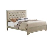Modern simplistic bed in champagne finish by Global additional picture 4