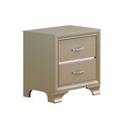 Modern simplistic nightstand in champagne finish by Global additional picture 2