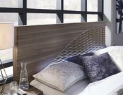 Zebra Wood/Gold modern LED king size bed by Global additional picture 2