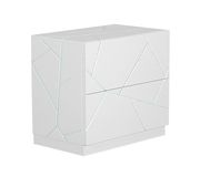 White high gloss finish nightstand by Global additional picture 2