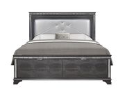 Crocodile metallic gray king size platform bed by Global additional picture 4